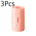 clips rangement adhésifs rose gris coeurs gravés modernes minimalistes 3pcs 6pcs 12pcs 18pcs