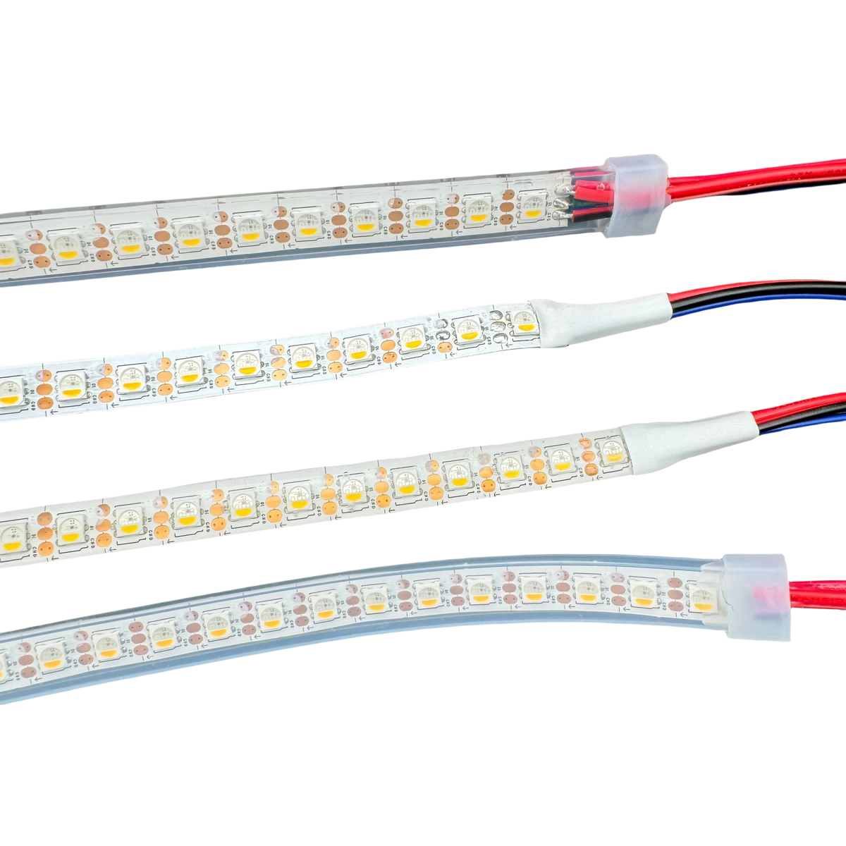 ruban led 96 pcs rgbw 3000k ip65 moderne connecteurs électriques