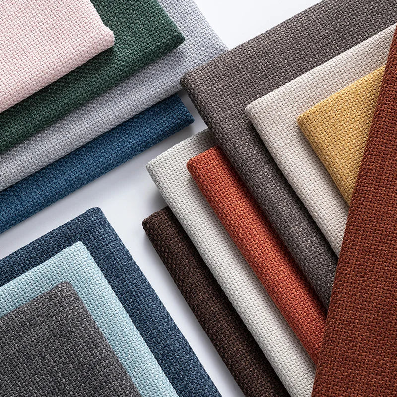 tissu polyester texturé résistant couleurs variées moderne 100cm 145cm décors meubles nappe couture