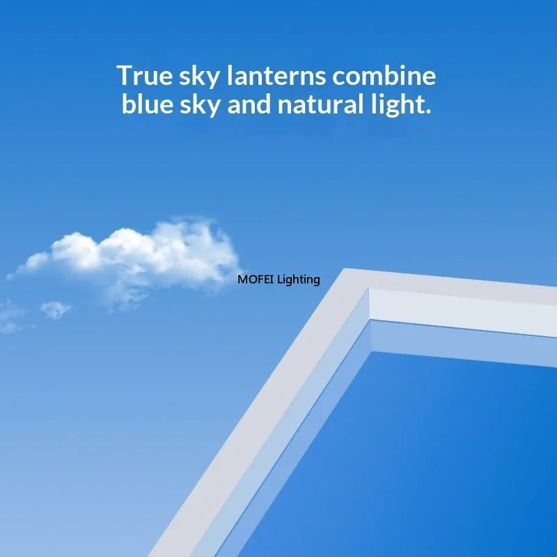 lampe moderne effet nuages bleus éclairage cuisine décoration maison intelligente bluetooth