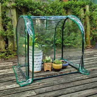serre jardin transparente moderne plantes fleurs utilisation extérieure intérieure double arc triangle single arc