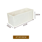 boîtes rangement tissu beige moderne opaques étroites longues sous lit chambre salon buanderie