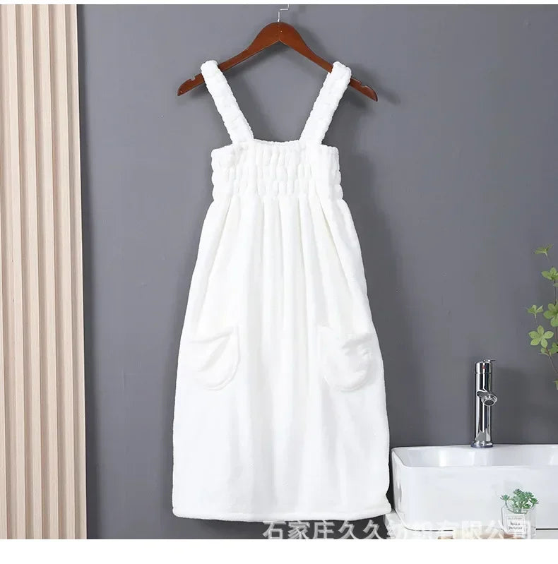 Robe bain velours rose floral rapide sèche machine blanc verte bleue