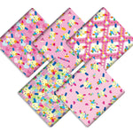 tissu imprimé lapins coeurs fleurs coton polyester 140x50cm couture patchwork enfants maison