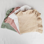 serviettes table coton doux gris orange bleu rose beige vert modernes élégantes pack 4PCS