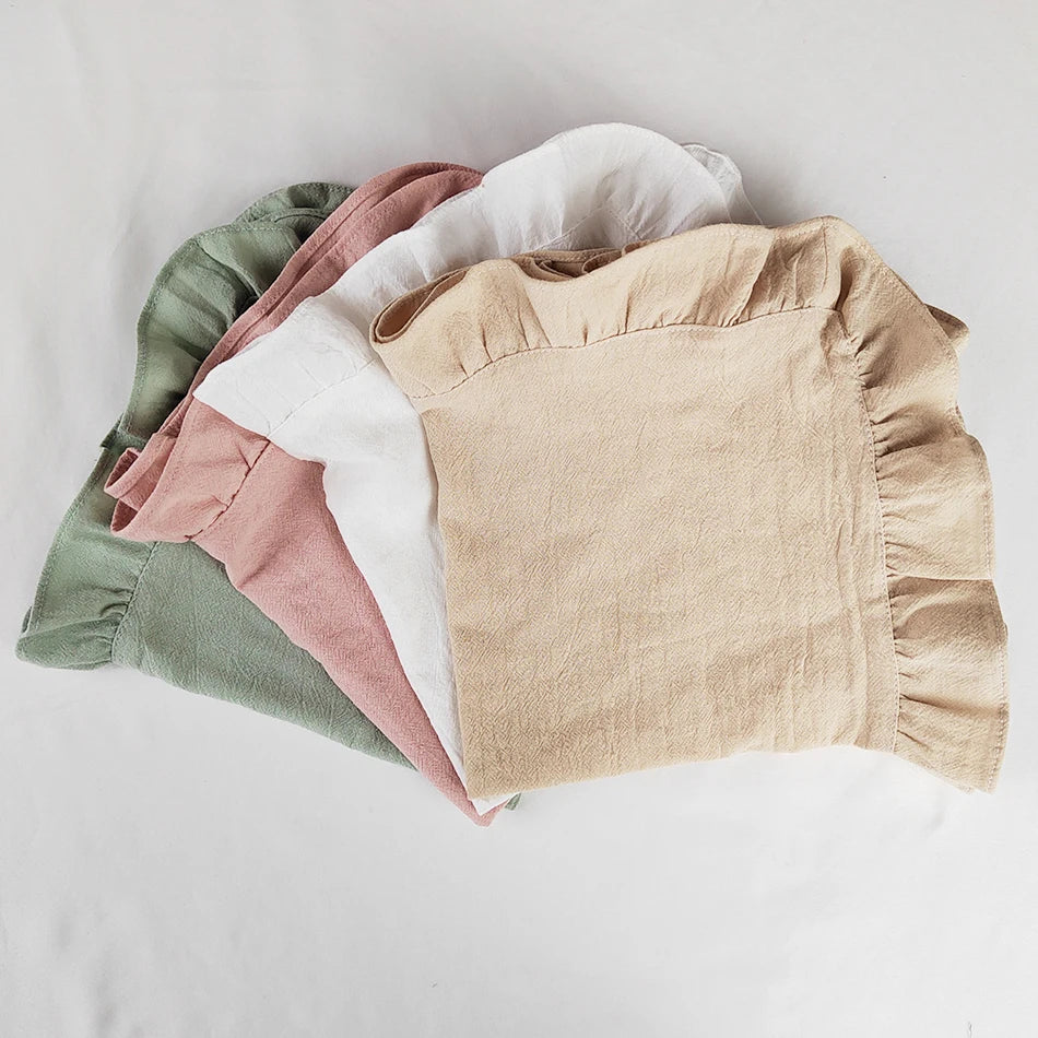 serviettes table coton doux gris orange bleu rose beige vert modernes élégantes pack 4PCS