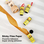 pièges mouches papier adhésif anti insectes pratique attrape mouches jetables facile utilisation boîte jaune