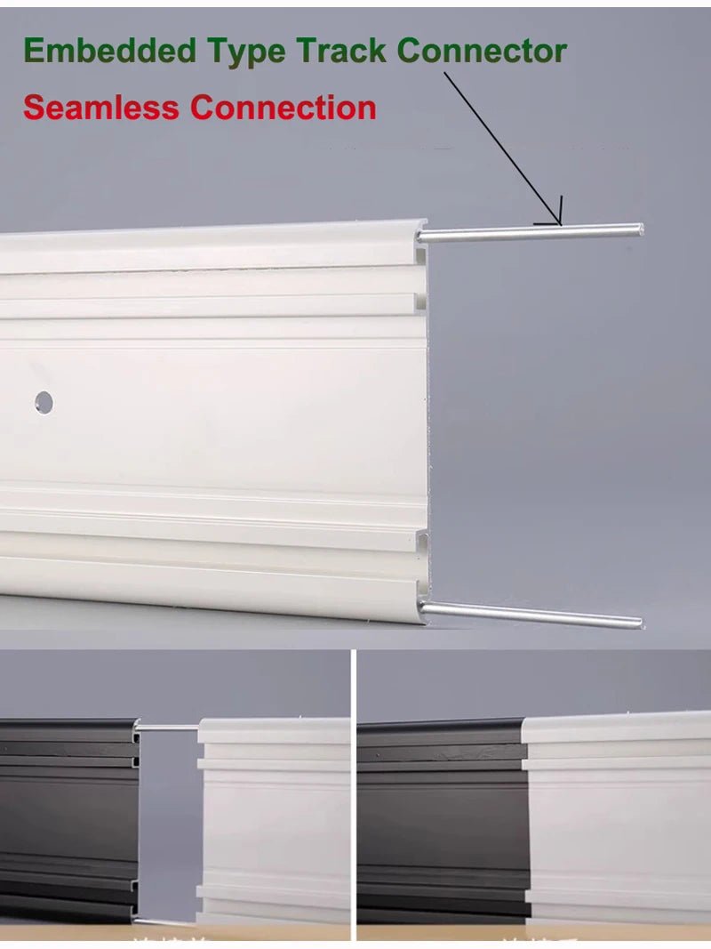 Installation du rail de rideau sur un balcon avec vue dégagée