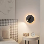 lampe murale led lecture chevet moderne rotative protection oculaire blanc noir aluminium fixation adhésive