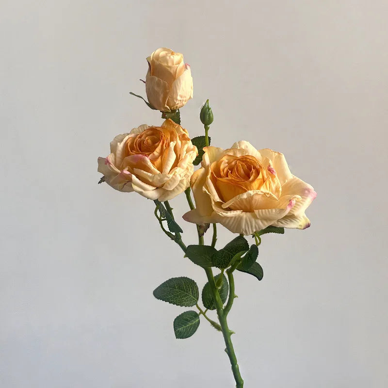 bouquet roses artificielles fleurs soie décoratives mariage anniversaire intérieur decoration