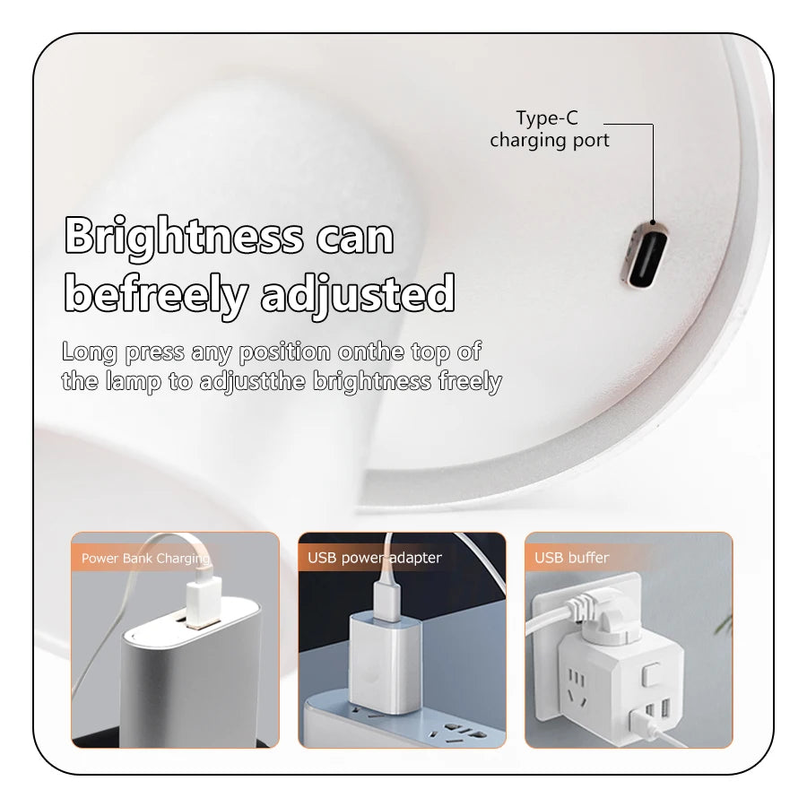 veilleuse sans fil lampe table rechargeable tactile blanc doré moderne