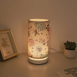 lampe table moderne blanc beige doré écolo flux lumineux géométrique adhésif textile certifications rohs