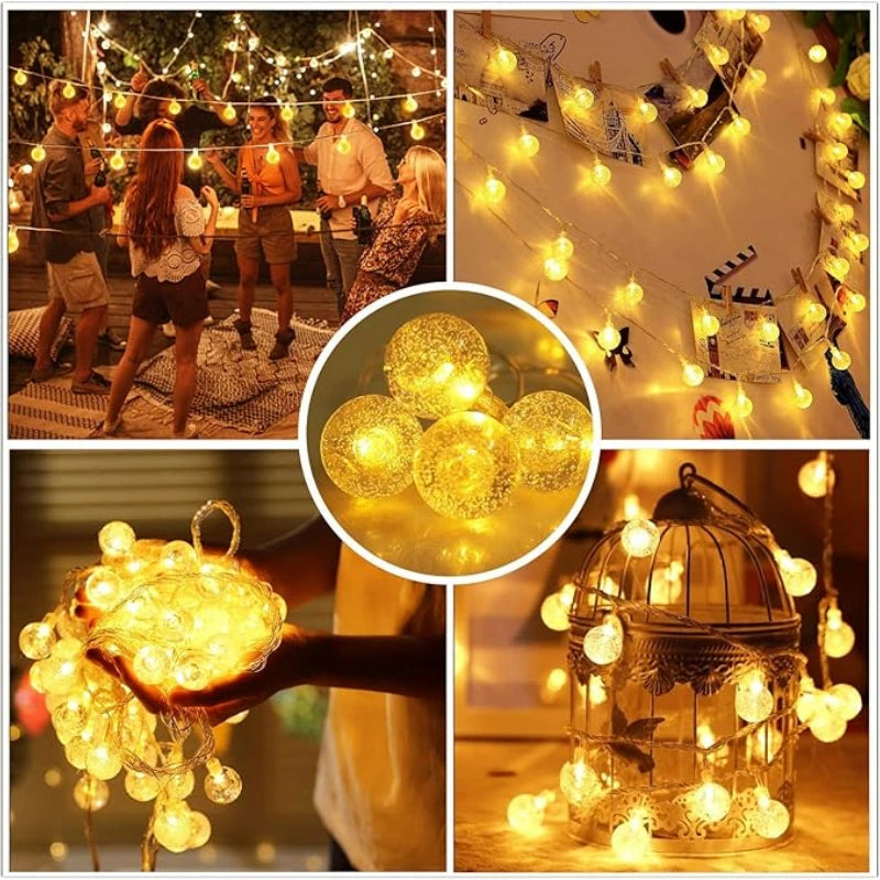 guirlande lumineuse translucides blanc doré multicolore moderne clips usb 3m 6m noël décoration festive