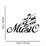décoration murale music note cursive 3d moderne noir blanc chambre salon