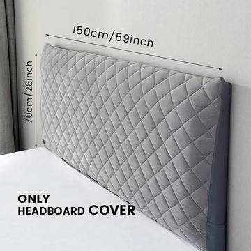 housse tête lit grise quiltée épaisse douce protection textile moderne chambre confort