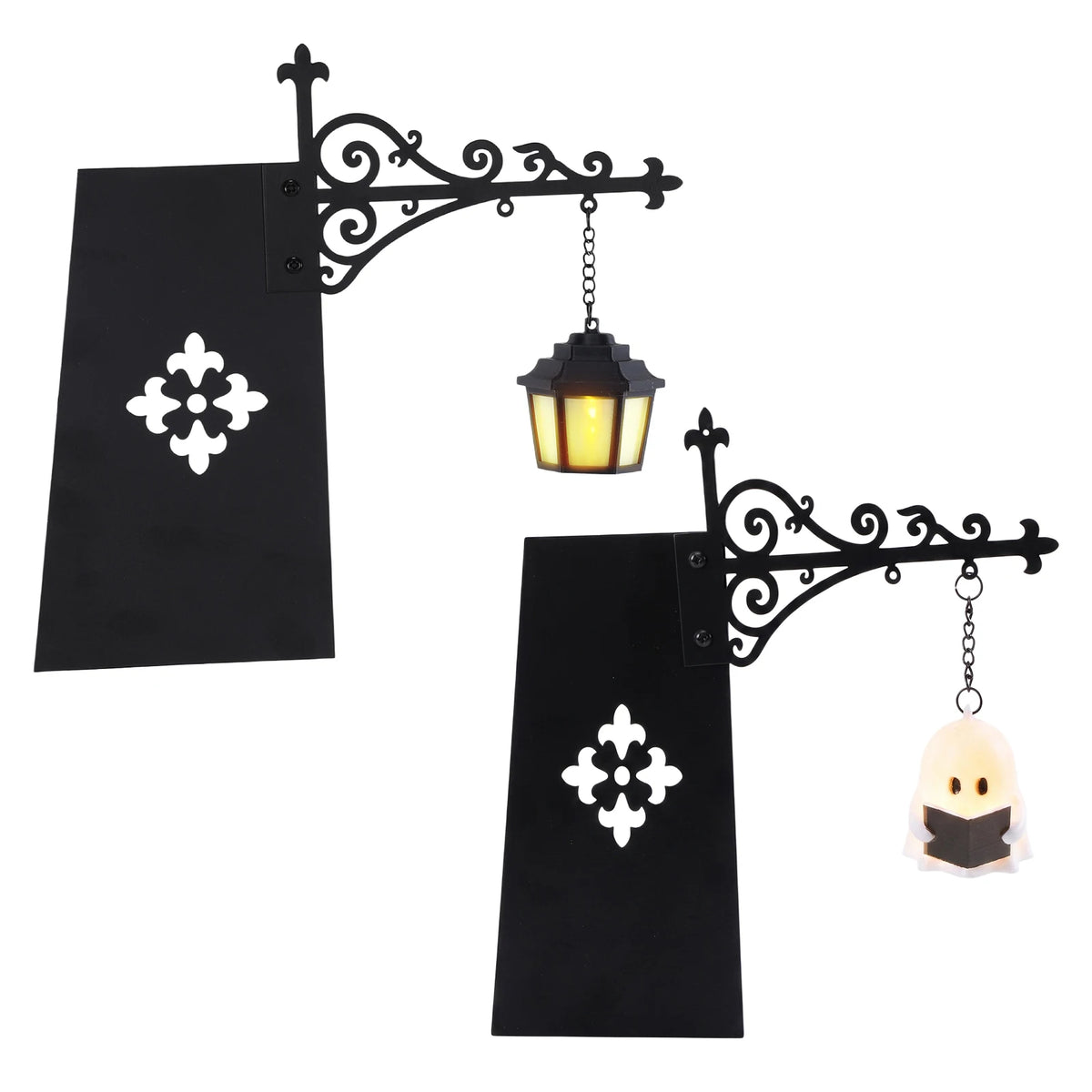 lampe lecture suspendue vintage noir doré motif géométrique led métallique romantique chambre