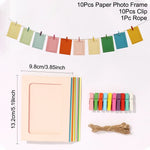cadres photo bohèmes papier colorés pinces corde jute scrapbooking décoration maison festive