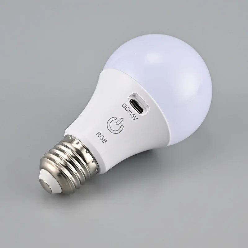 ampoule led rechargeable e27 rgb blanc moderne annuaire suspension commandes boutons ajustement lumière chambre