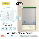 interrupteur intelligent rideau roulant wifi google alexa app smart life blanc moderneécran tactile