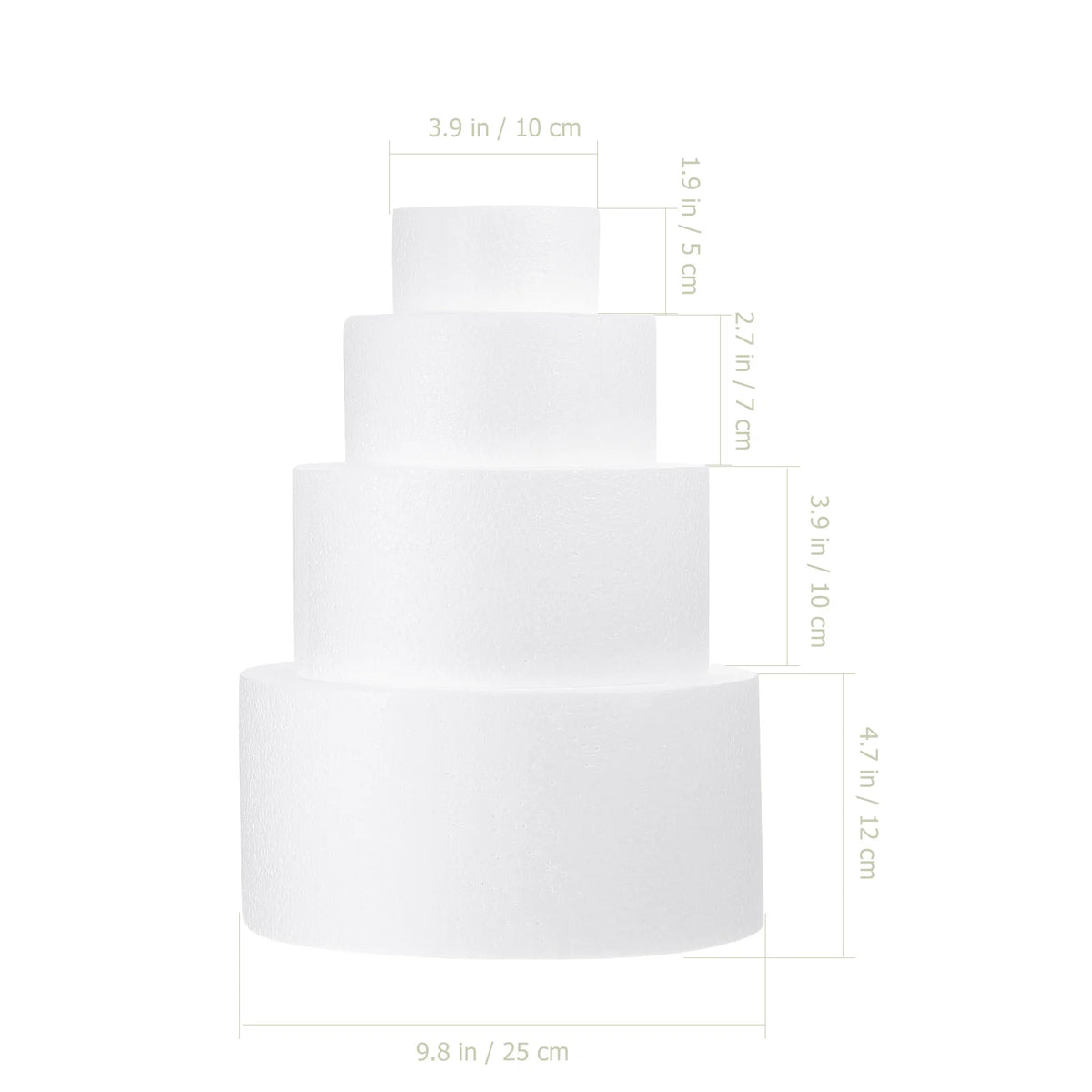 moules deco gâteaux blancs tour disques wedding decor artisanat polystyrène ronds mariage faux gateaux