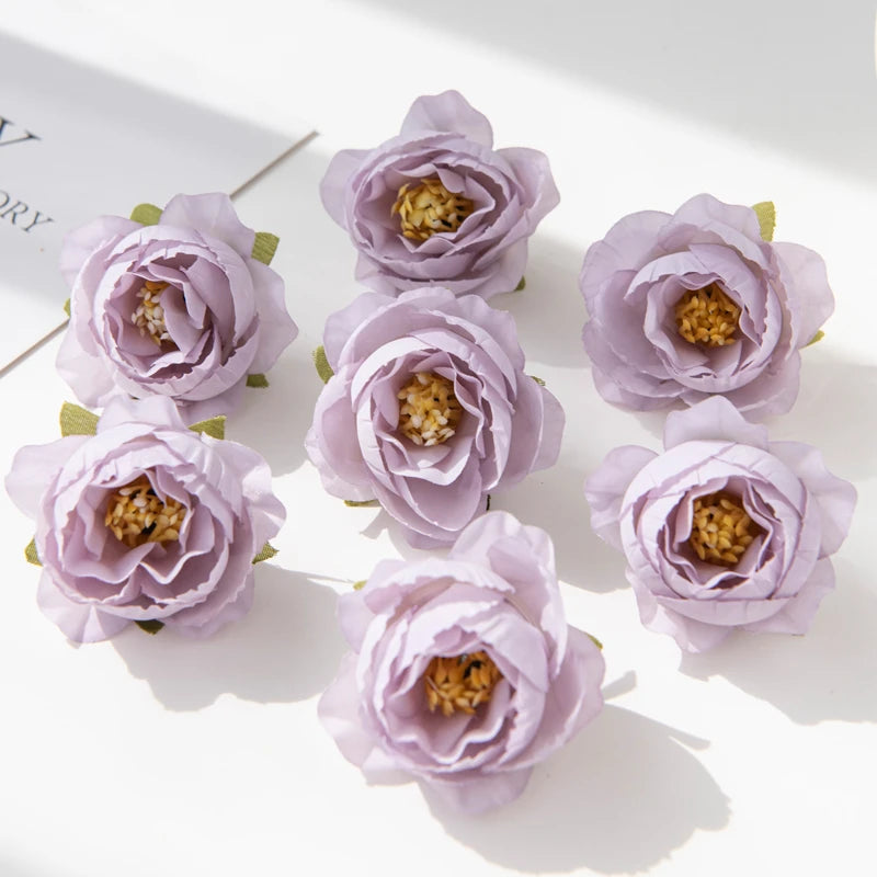 fleurs artificielles pivoine roses feuilles vertes decoration mariage anniversaire intérieur classique multicolore