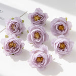 fleurs artificielles pivoine roses feuilles vertes decoration mariage anniversaire intérieur classique multicolore