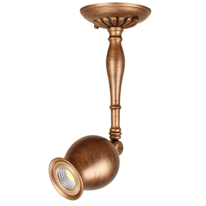 Spot LED bronze texture métallique classique opacité vis fixation ampoule incluse