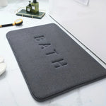 tapis bain gris foncé moderne texture douce absorbant confortable 60x40cm 80x50cm