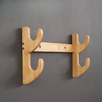 support mur épées sabres katanas japonais traditionnels deco épingle bois clips marronclair