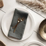 serviettes lin naturel beige clair orange blanc gris rose pâle tissu doux classique rustique