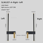 lampe murale moderne noire dorée éclairage quotidien 20 ampoules led réglable facile