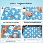 coussin refroidissement animal compagnie bleu clair méduses blanches moderne été antidérapant doux respirant imperméable