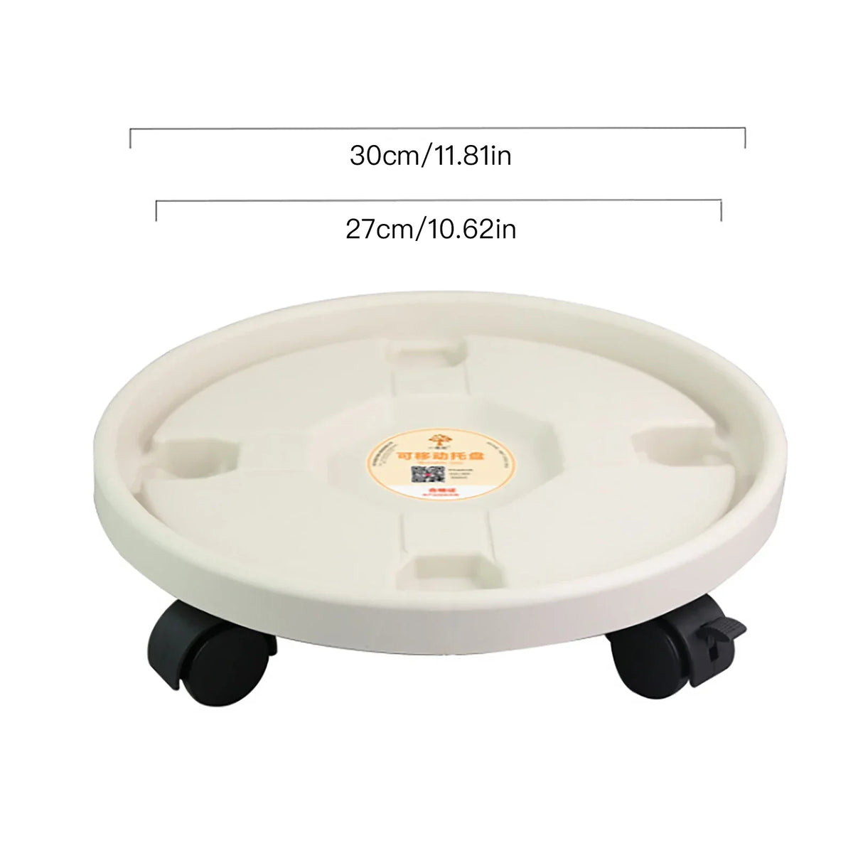 plateau rotatif roulettes plastique gris orange blanc moderne pratique