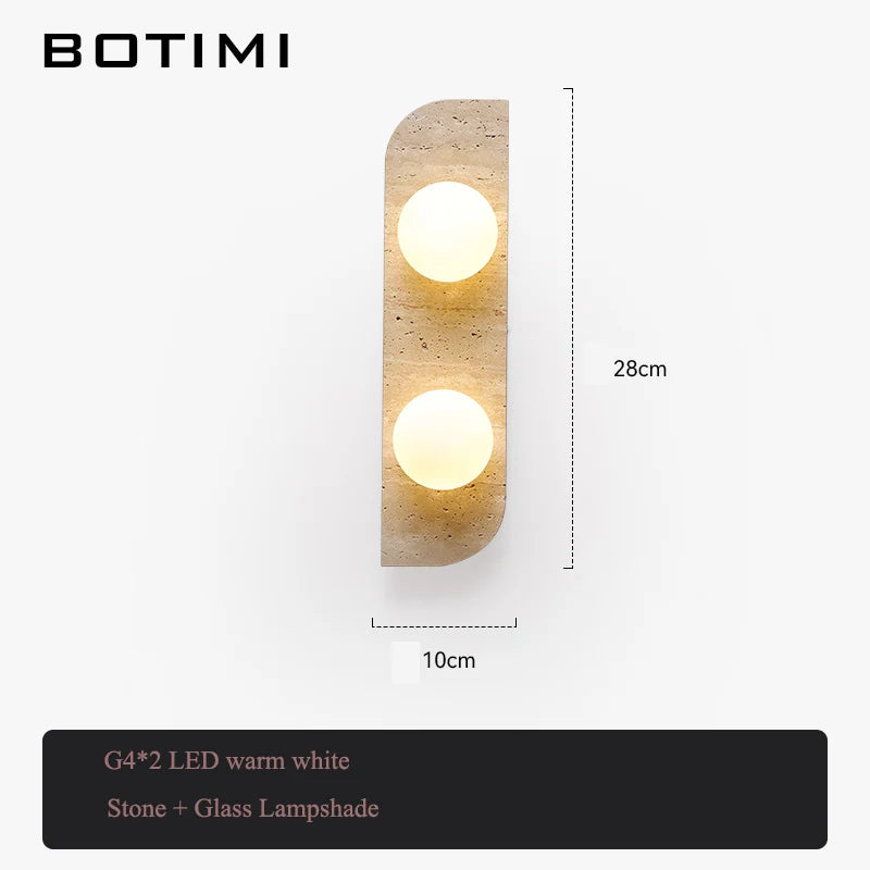 applique murale led moderne minimaliste japonais éclairage quotidien murale texture pierreOpaque globe luminaire