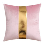 ensemble housses coussin noir rayures dorées velours luxe moderne taies oreiller décoratives