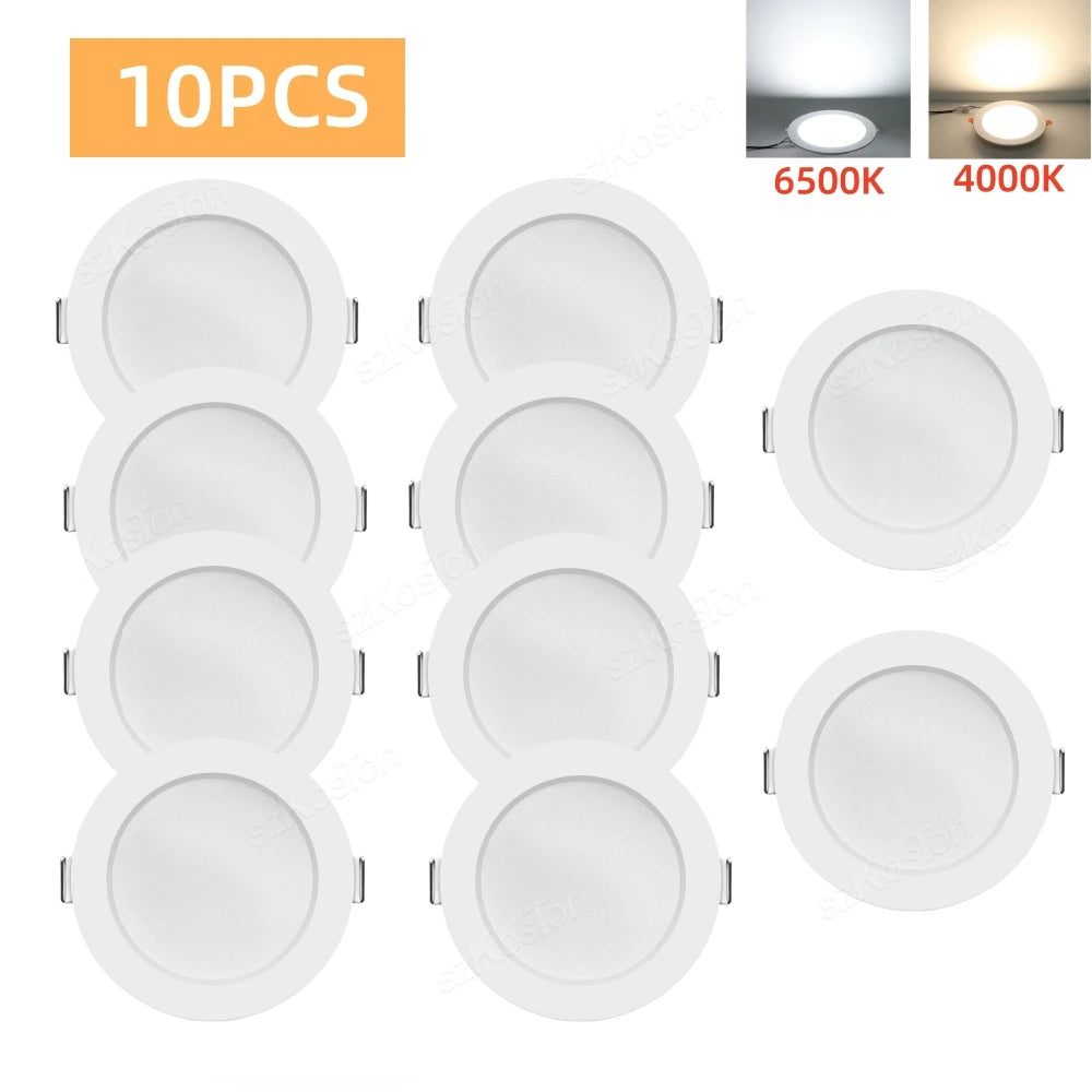 éclairage led downlight spot 12w 20w blanc moderne clips opaques 95mm 185mm
