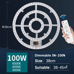 ampoule led module circulaire blanc moderne économie énergie contrôle distant aimant blanc chaud froid
