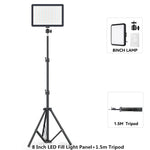 lampe led photo noir modulaire trépied réglable 12 pouces cct 2800k 9000k cdi 100