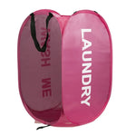 panier linge noir gris moderne réutilisable polyestère wwash me laundary imprime poignées multifonction salle