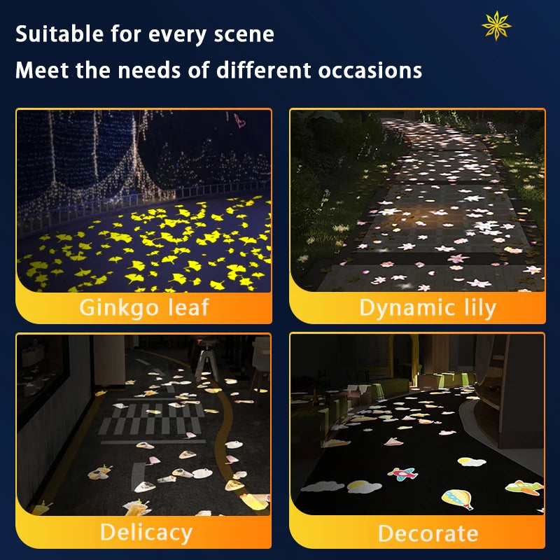 projecteur lumiere dynamique multicolore fleurs modernesextérieur éclairage esthétique économie energie flux lumineux haute qualité