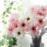 décoration intérieure branchettes gerbera soie rose blanche rouge modernes 55cm fête anniversaire maison