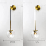 lampe murale moderne or transparent fixée mur ampoule led 220v 249lm 3ans garantie
