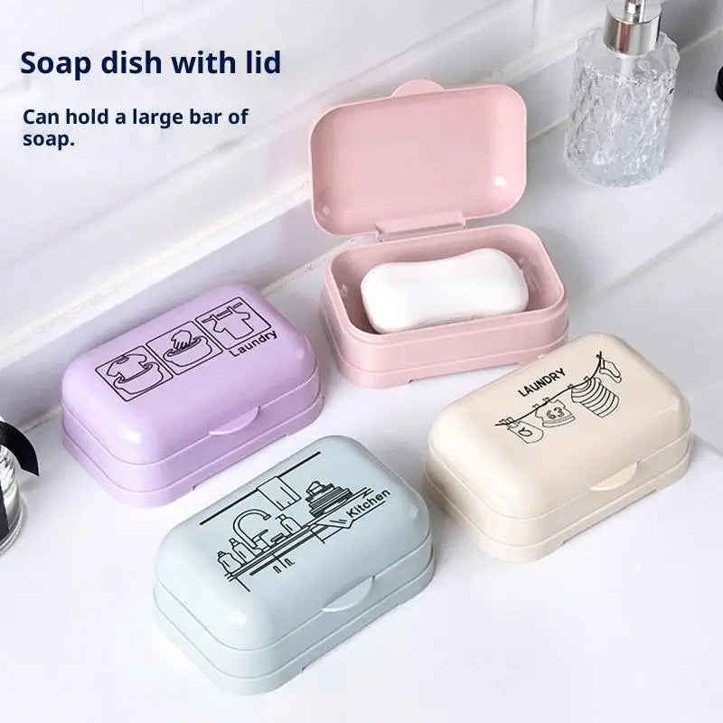 support savon couvercle violet rose bleu clair beige laundry kitchen moderne minimaliste