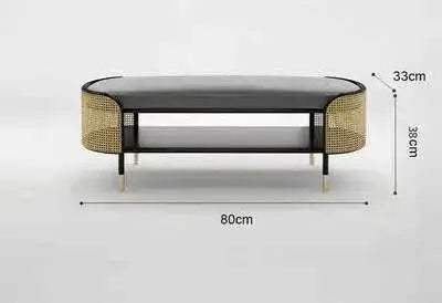 pouf contemporain banc gris tressé adhésif 120cm 140cm 160cm 43cm large 5cm haut