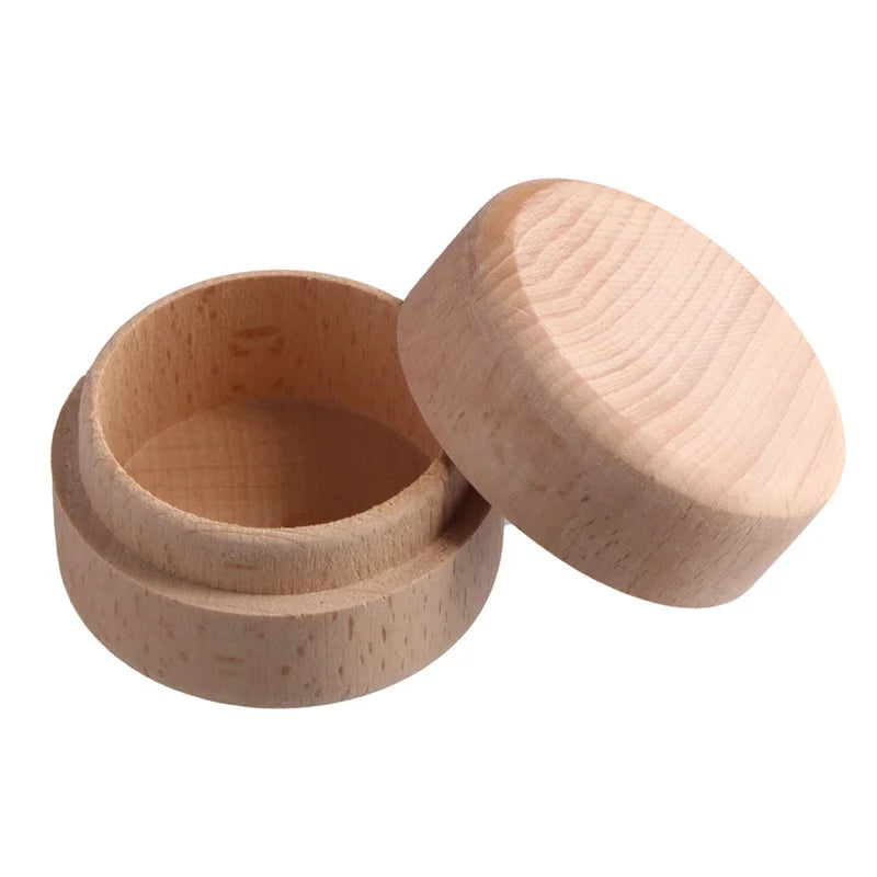 boîte ronde bois naturel simple rustique organisation bijoux décoration vintage table