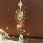 décoration murale suncatcher or multicolore fleur lotus artisanal bohèmeextérieur chambre jardin