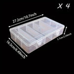 boîte rangement transparente moderne pratique clips compartiments outils vis accessoires organisation atelier maison