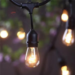 guirlande lumineuse led ampoule suspendue noire moderne étanche e27 30cm 50cm