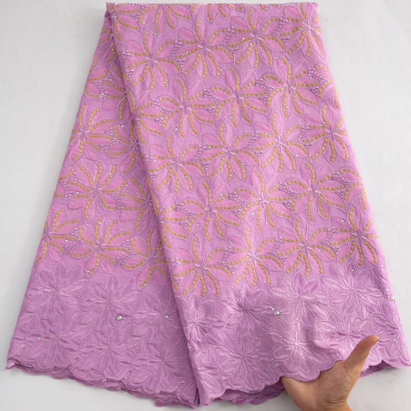 tissu africain brodé fleurs feuilles orange vert bleu rose traditionnel dentelle rhinstones soirée