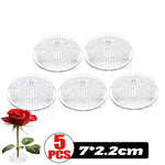 support fleurs moderne plastique blanc pointes fixation ventouse pack 3PCS